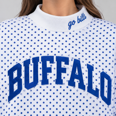 Buffalo Polka Dot Mock Neck Sweatshirt | Oversized Pullover
